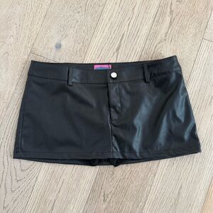 Edikted Black Faux Leather Top